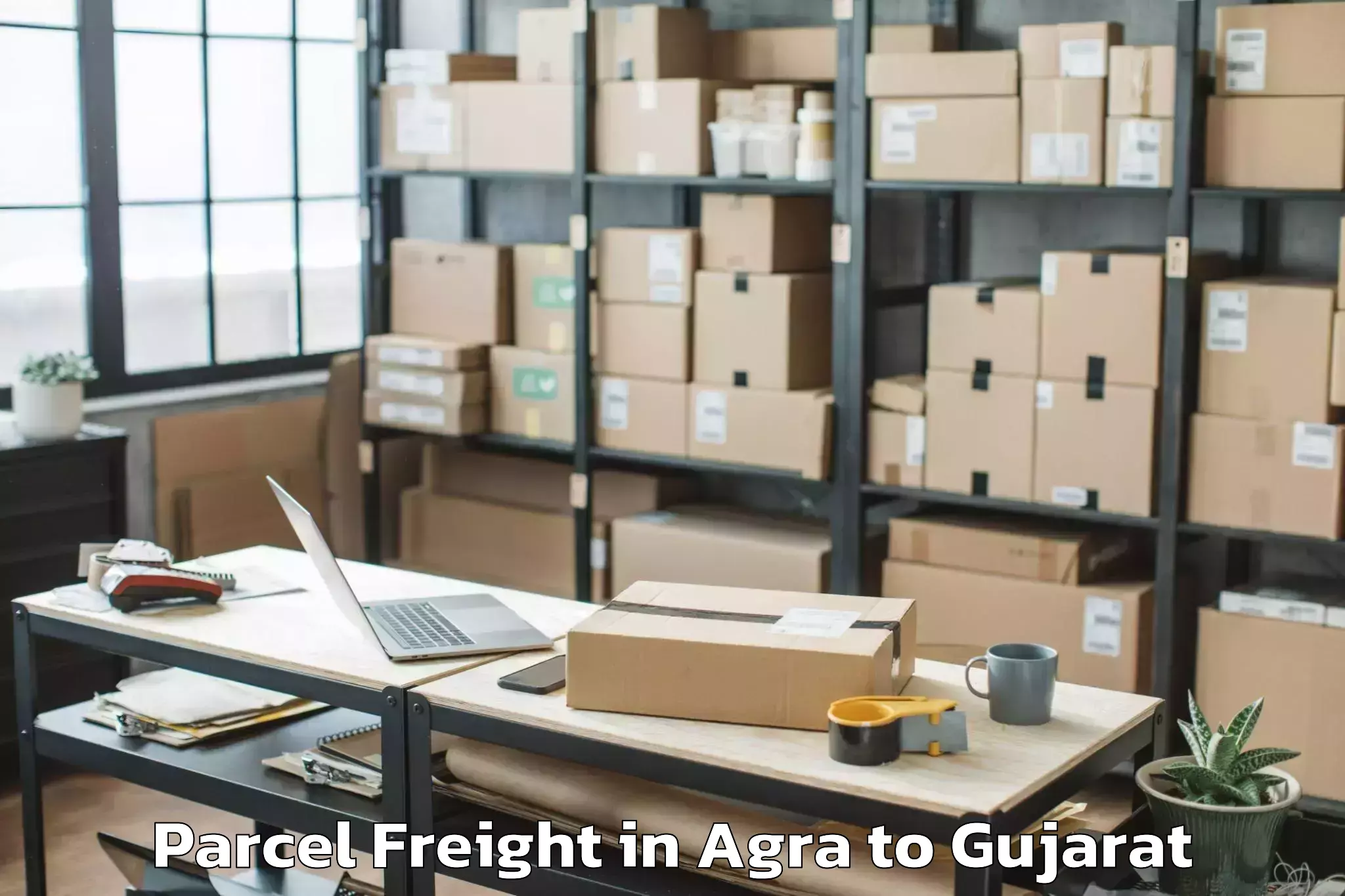 Book Agra to Mehsana Parcel Freight